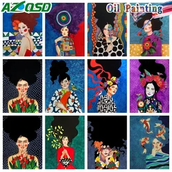 AZQSD Painting By Numbers Girl Portrait Handpainted Coloring Draw DIY Gift Decor For Home 40x50cm Framed Figure Painting Art