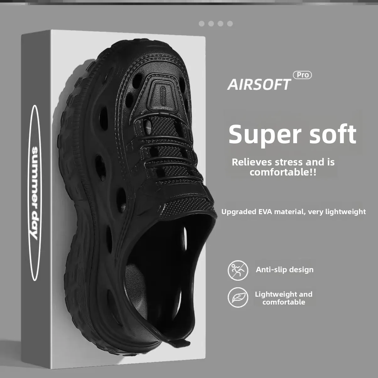 

Men's Summer Thi Bot Anti-slip Breathable Slippers Driving Outdoor Casual Sle Hole Hole Slippers Slip-On Sandals