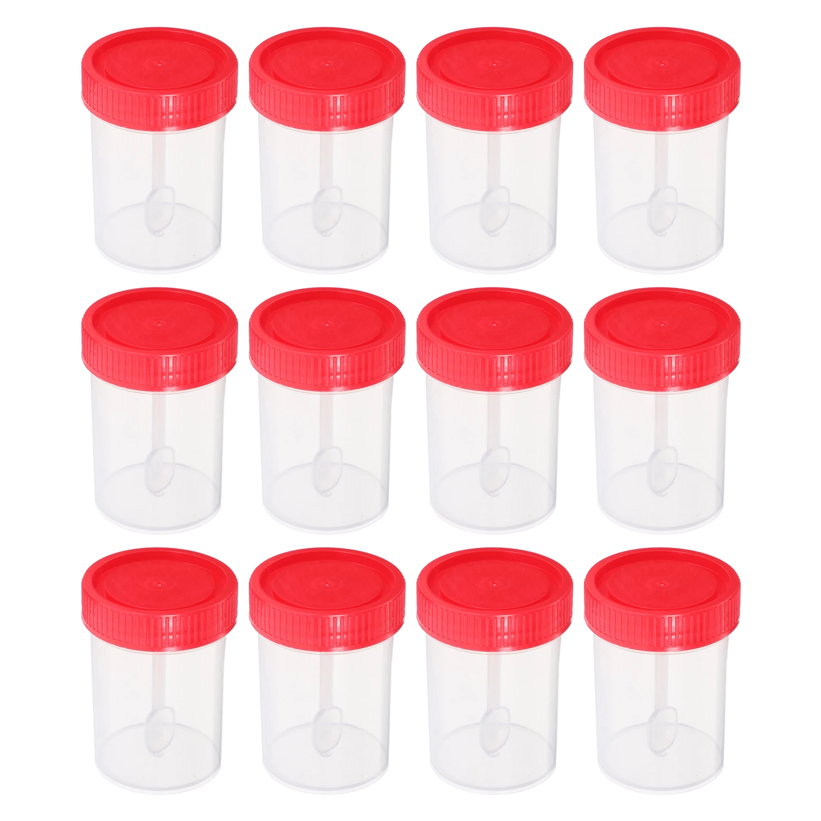 

50 Pcs/1 Container with Lid Poop Cup Sample Cups Test Stool Specimen Containers