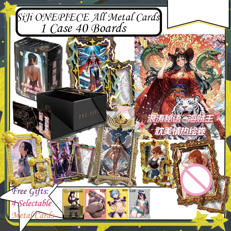 

Новые металлические карты SiJi ONEPIECE, коллекционная игра в стиле аниме с фигурками Нами и Луффи Боа Хэнкок, детские подарочные игрушки, фанаты CCG ACG