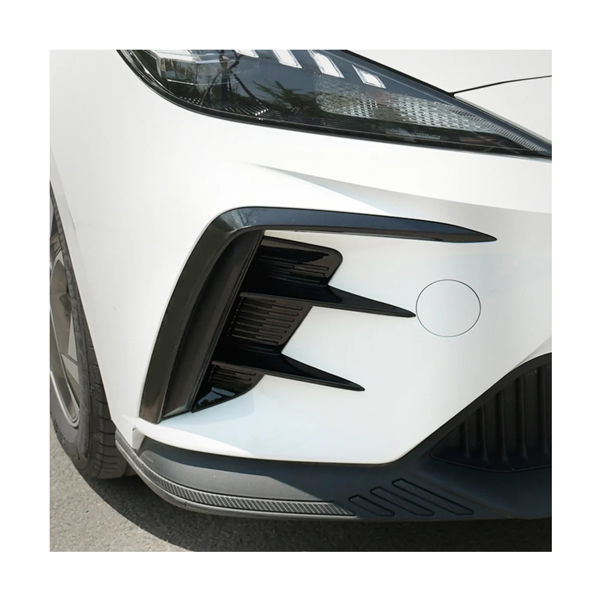 Amortecedor dianteiro Spoiler Side Air Vent Guarnição Tampa, Acessórios de carro, MG 4, MG4, EV, Mulan, 2023