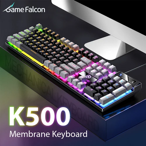 Teclado mecánico con cable, computadora portátil, computadora de escritorio, teclado para juegos de oficina, interruptor marrón, accesorios de computadora USB multicolores