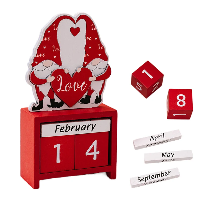 

Festival Valentines Day Wood Block Calendar Daily Calendars Holiday Gift Monthly Small Planner Family Calendars