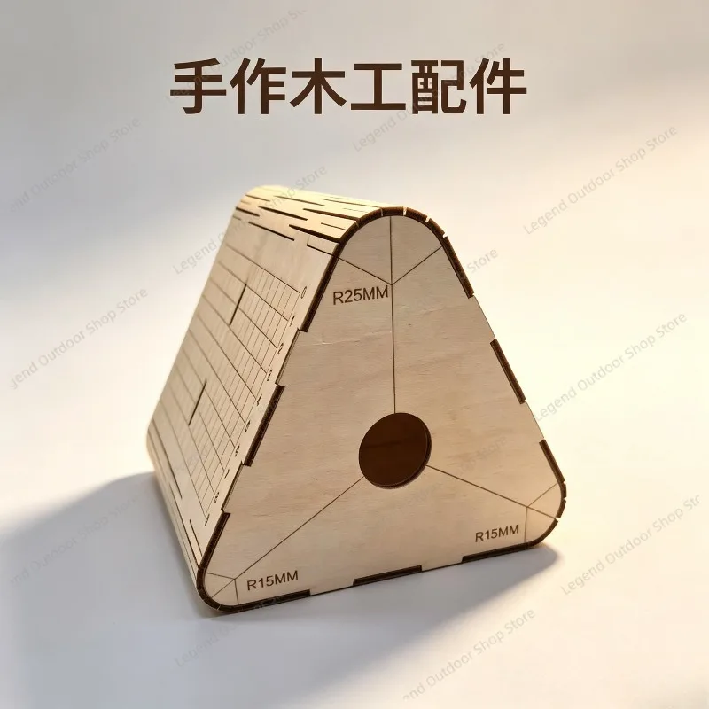 Wallet Diary Cover Bending Tool R15 R20 R25 Triangular Bending Template For Leather Craft DIY Handmade Leather Forming Tool
