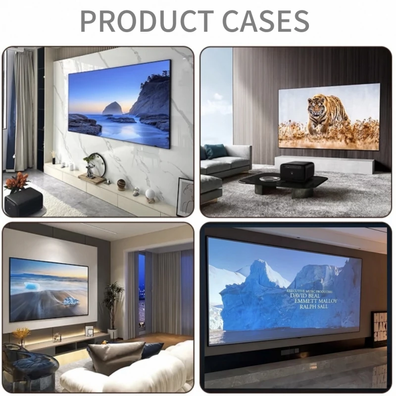 R 92 100 120 135 150 180 200 pollici PVC stile schermo di proiezione a cornice fissa per home theater o cinema Schermo a cornice fissa 4K/8K