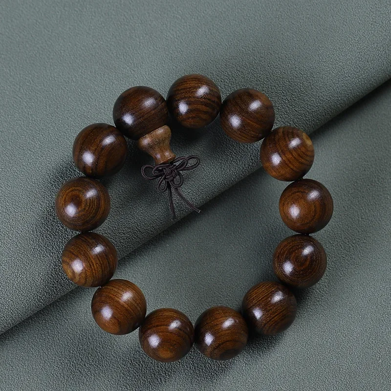 زهرة سوداء الكمثرى الخشب سوار 2.0 للجنسين الخشب الأحمر مجوهرات شعبية الاكسسوارات الخشبية البوذية سبحة صلاة لوازم الحرفية #3