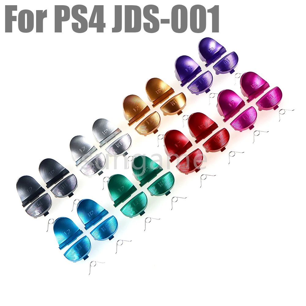 

10sets Metal Buttons L1 R1 L2 R2 Dpad Aluminum Buttons with 2 Spring for PS4 JDS-010 JDS-001 Controller
