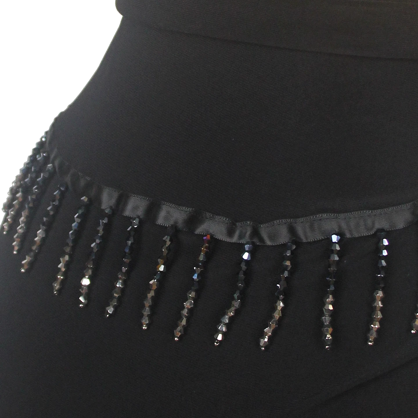 2025 Nieuwe Latin Dansvoorstelling Korte Rok Samba Rumba ChaCha Concurrentie Kostuum vrouwen Sexy Zwarte Kwastje Hippe Sjaal ﻿