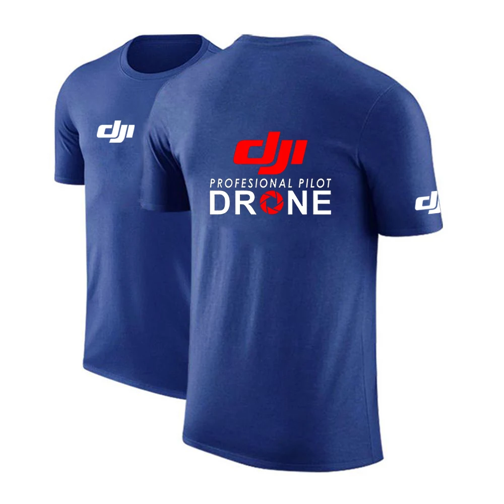 2022 Summer New Dji Professional Pilot Drone Printed T Shirt Men\'s Popular Running sports T-shirt Quick-drying Tee shirt