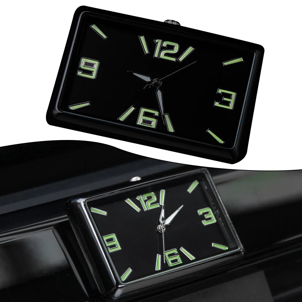 Convenient Size Car Interior Car Accessories Clock Compact Size Double-sided Tape Long Battery Life Shockproof