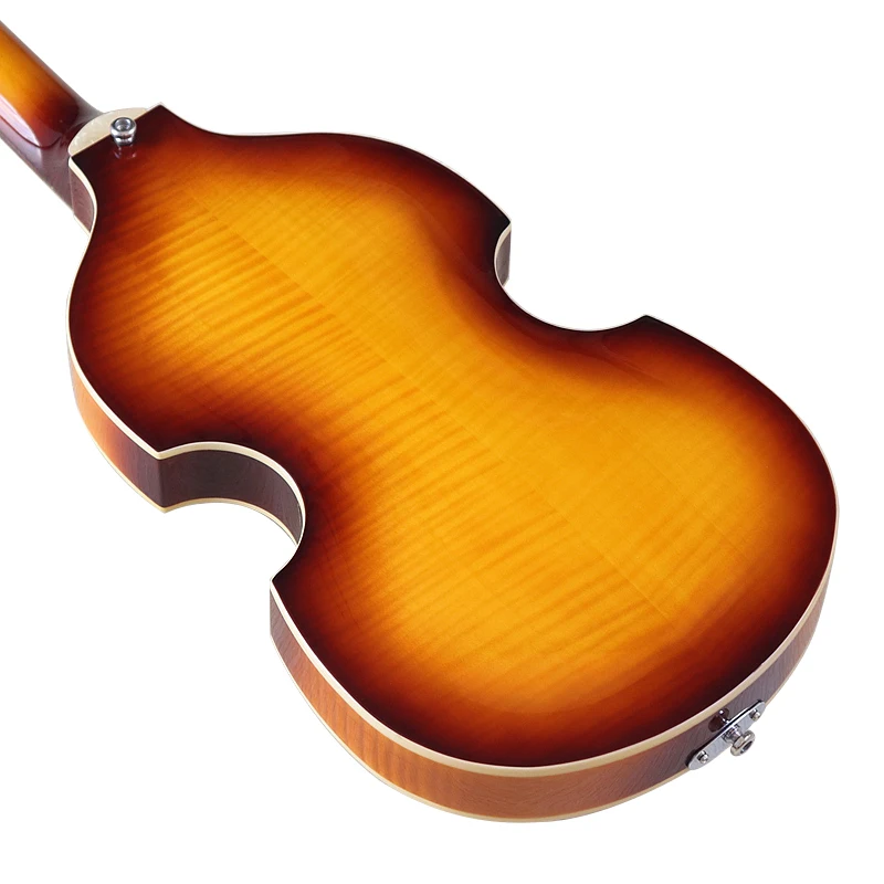 Left Hand 4 Strings Violin Bass Guitar 41 Inch Violin Guitarra Flame Maple Body High Gloss Finish