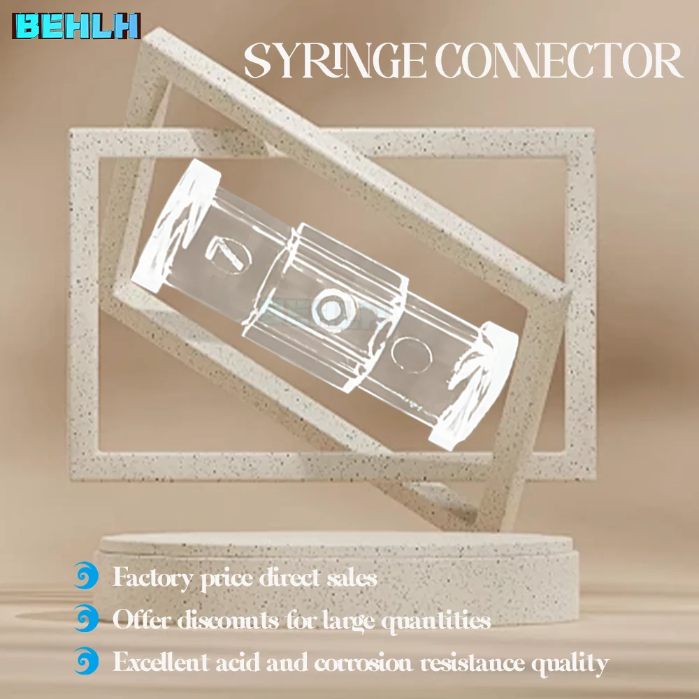 Coupler Syringe  Connector Transparent Female to Female Luer Lock Sterile Individual Packaging