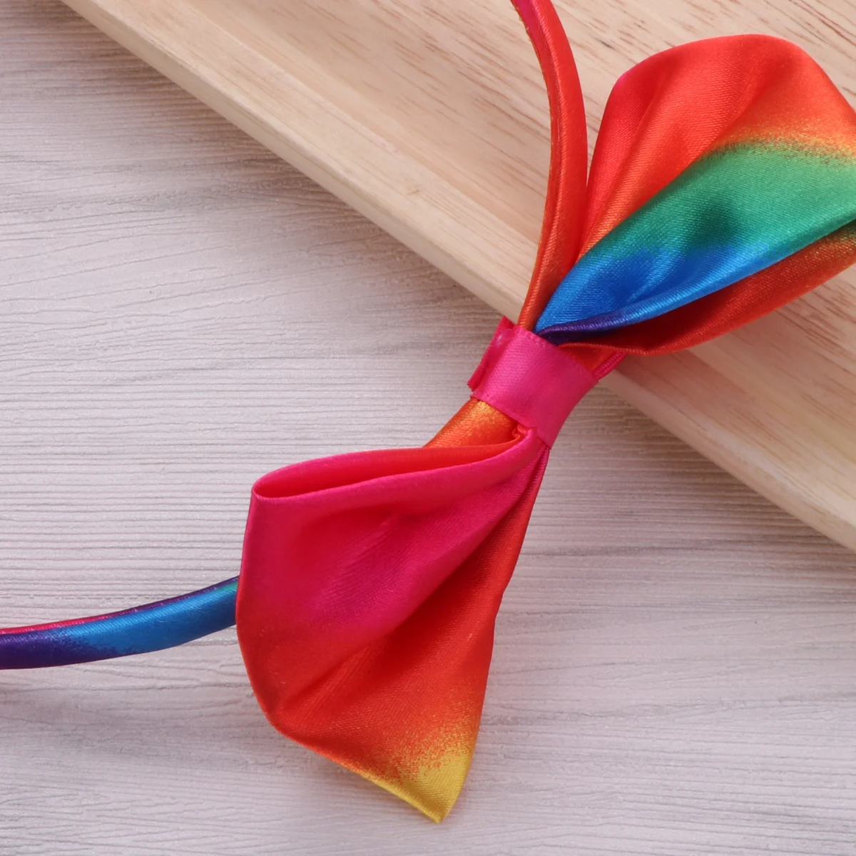 

2pcs Girls Rainbow Hairband Bow Knot Headbands Smooth Fabric Cartoon Hoop Comfortable Birthday Gifts Dance Performance