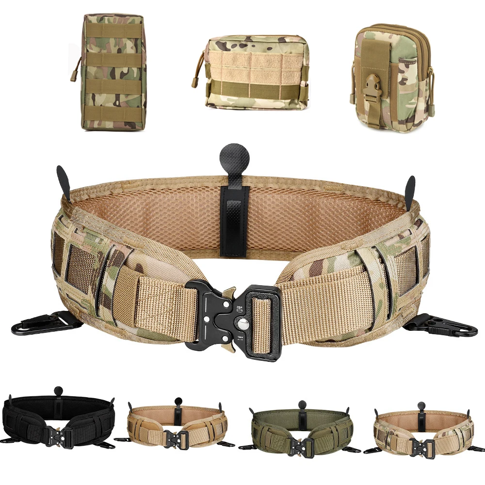 Tactical Belt Molle War Battle Military Equipment Nylon Girdle Adjustable Army Waistband Waist Support Working Hunting Belt