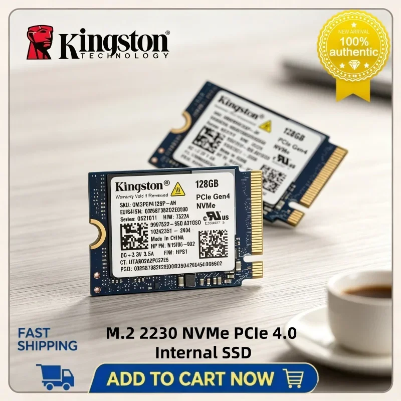 M.2 2230 Kingston 128GB NVMe PCIe 4.0 SSD OEM Package Internal Solid State Drive Fast Boot For Laptop Replacement
