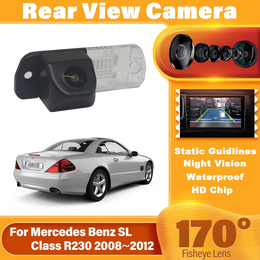 

Автомобильная камера заднего вида с объективом FishEye для Mercedes Benz SL Class R230 2008 ~ 2012 для MB M Class W164 ML 2005 ~ 2011 HD CCD Водонепроницаемая