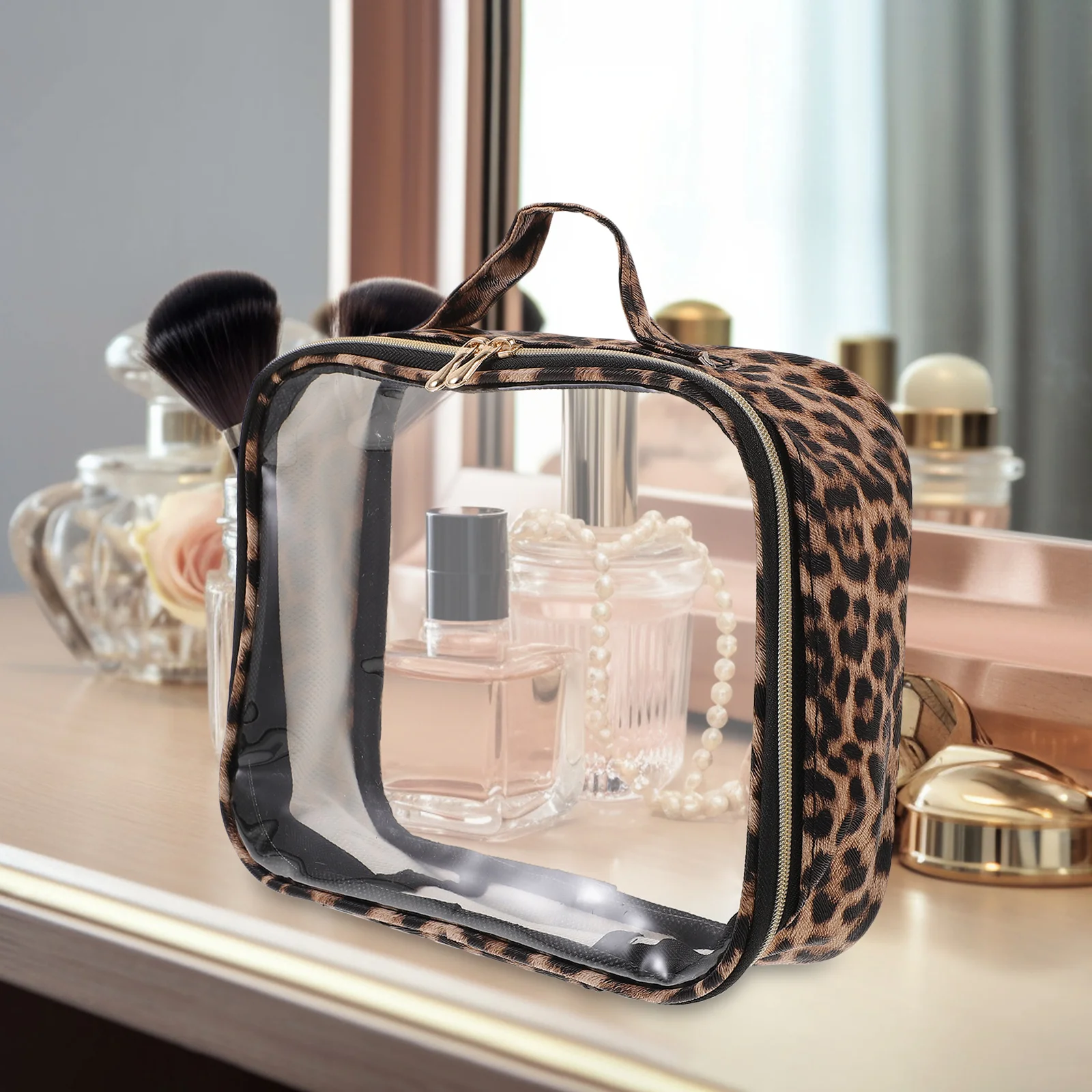 

Waterproof Makeup Bag Large Capacity Sturdy Construction Splashproof Travel Toiletry Pouch Organized Storage for Women on Trip