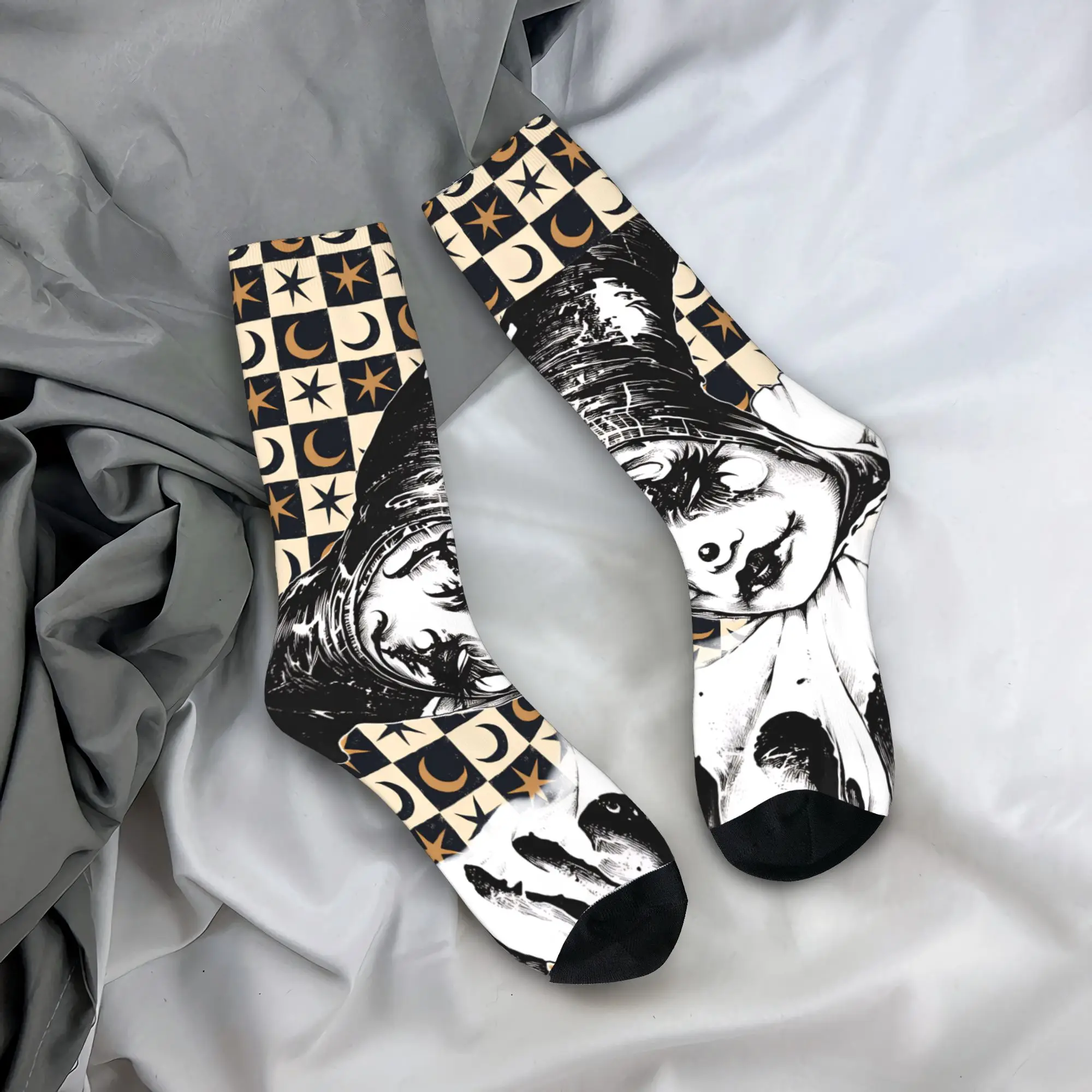 

Playing Cards Socks Novelty Stockings Men's Warm Soft Outdoor Sports Socks Winter Printed Anti Sweat Socks