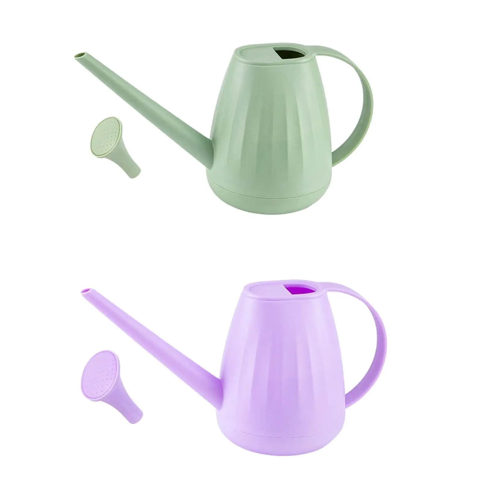2L Plastic Watering Can Long Spout Wide Inlet Ergonomic Handle Gardening Pot for Kids Indoor Outdoor Flowers Vegetables