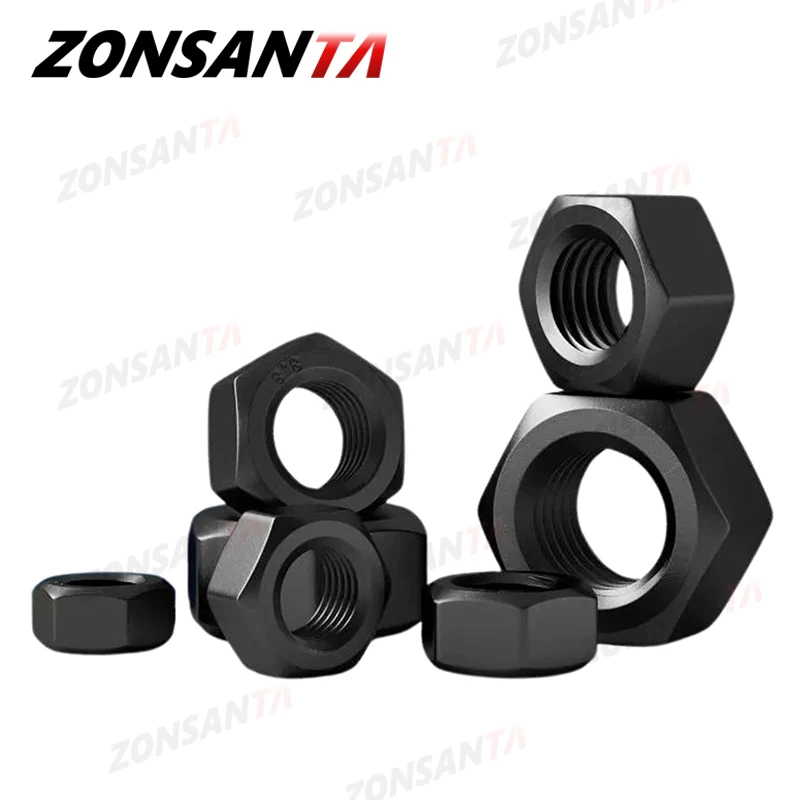 M2 M2.5 M3 M4 M5 M6 M8 M10 M12 M14 M16 M18 M20 M22 M24 M27 M30 M36 Hexagon Hex Nuts Grade 8.8 Black Carbon Steel Metric Hex Nuts