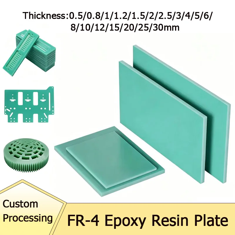 FR-4 Glass Fibre Board Fiberglass Sheet Light-green Epoxy Resin Plate Thickness 0.5-30mm 3D Print
