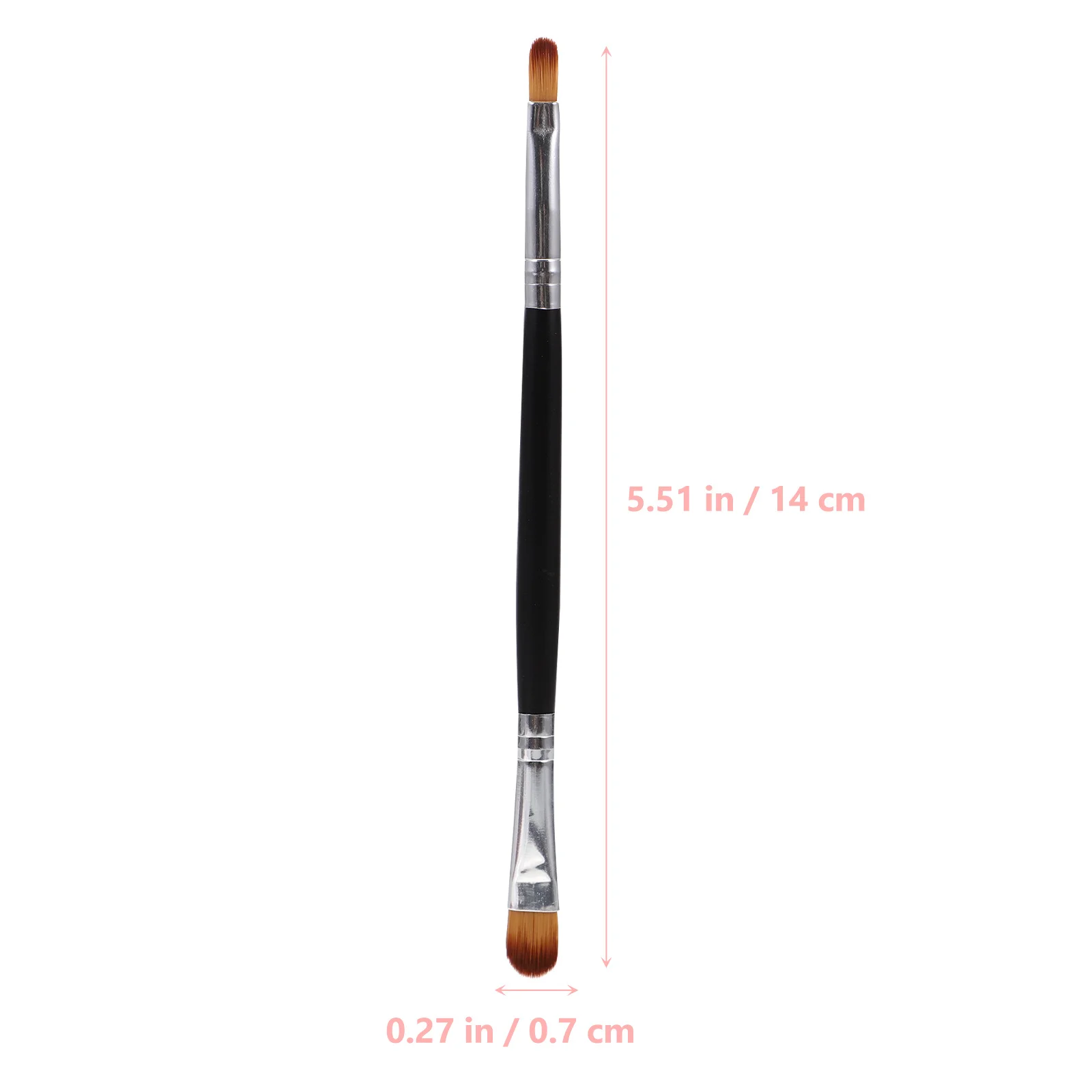 1 stuks oogschaduwborstel premium synthetische poeder make-upborstel zilveren buis natuurlijke afwerking menggereedschap voor gezichtsogen