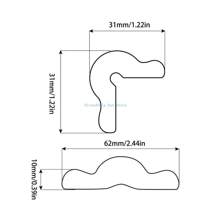 Protector esquinas para bordes a prueba bebés F1CB, almohadilla anticolisión gruesa, longitud Total 6,56 pies para en