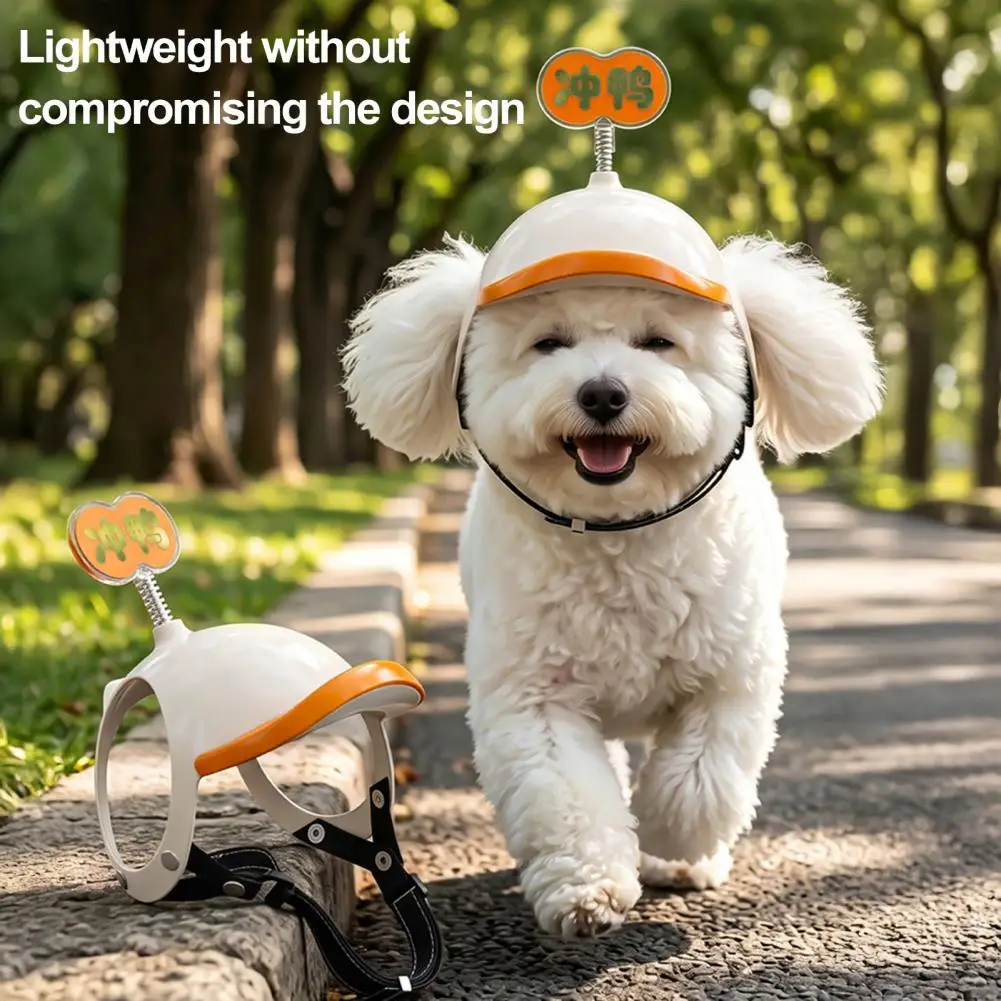 Breathable Pet Protective Cap Adjustable Mini Puppy Helmet for Small Medium Dogs Lightweight Protective Pet Safety Hat