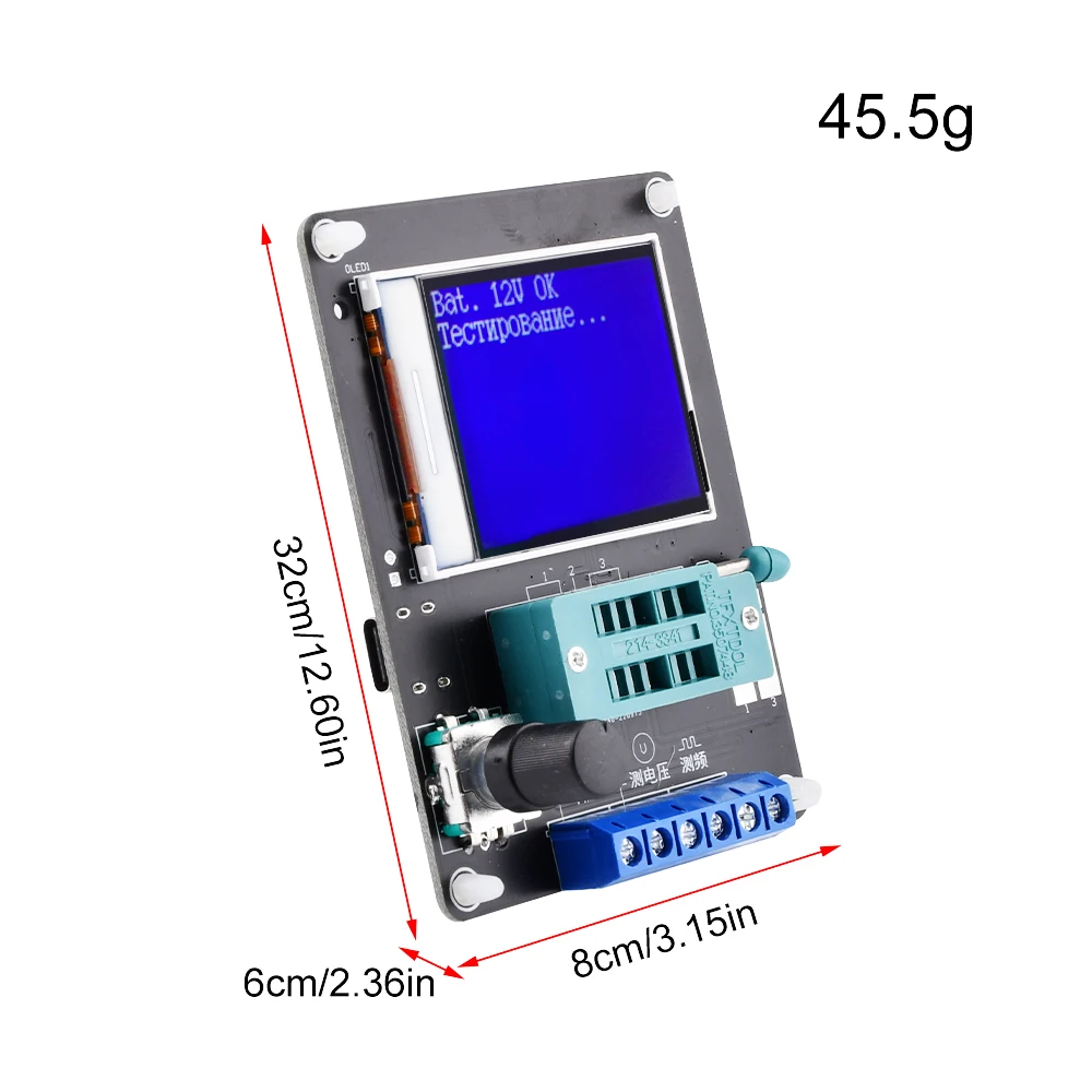 GM328A Transistor Tester Diode Capacitance ESR Voltage Frequency Meter  PWM Square Wave Signal Generator Tool