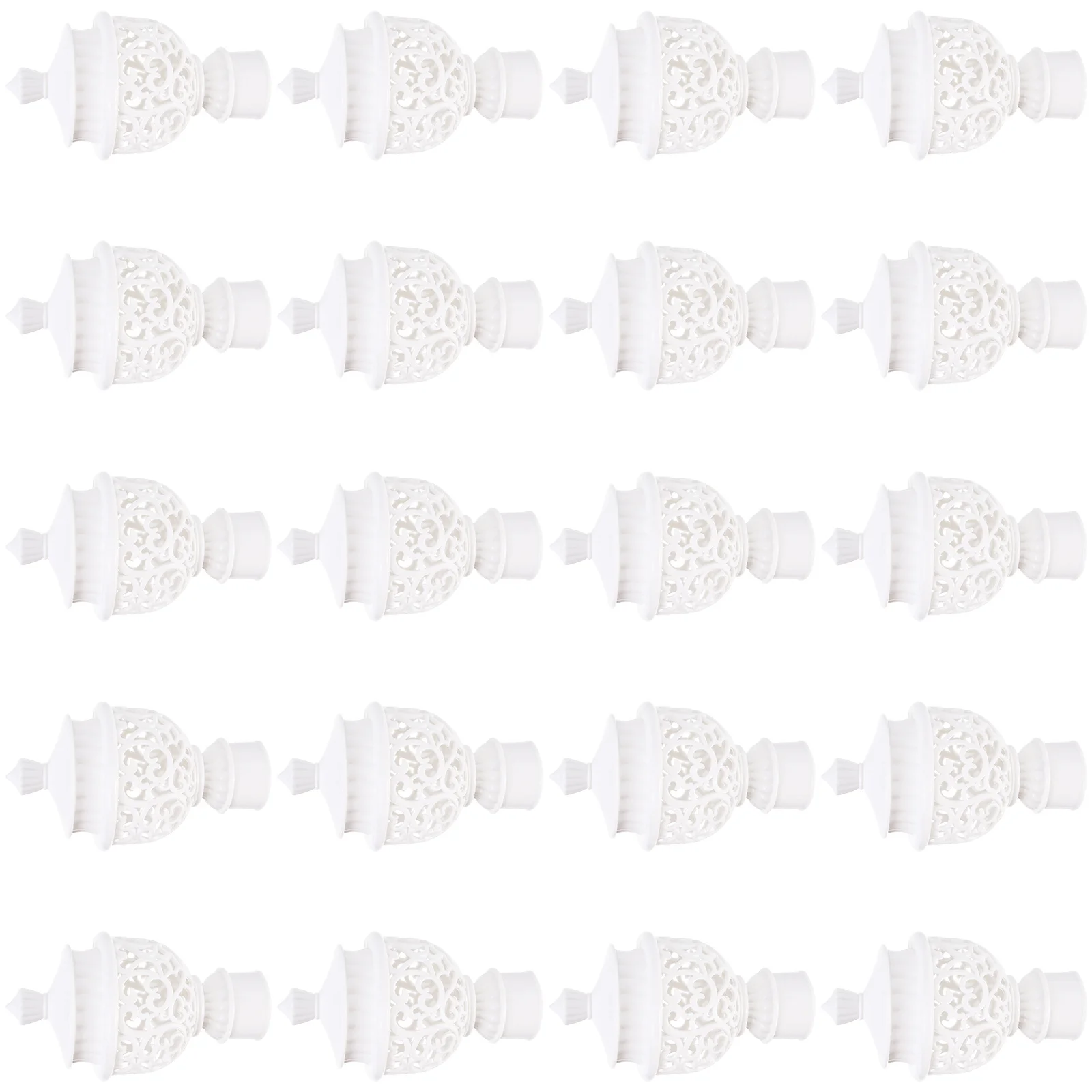 

20pcs Curtain Rod Fitting Decorative End Cap For Home Decor Curtain Rod Ends Ball Plug Dorm Apartment Decoration Supply