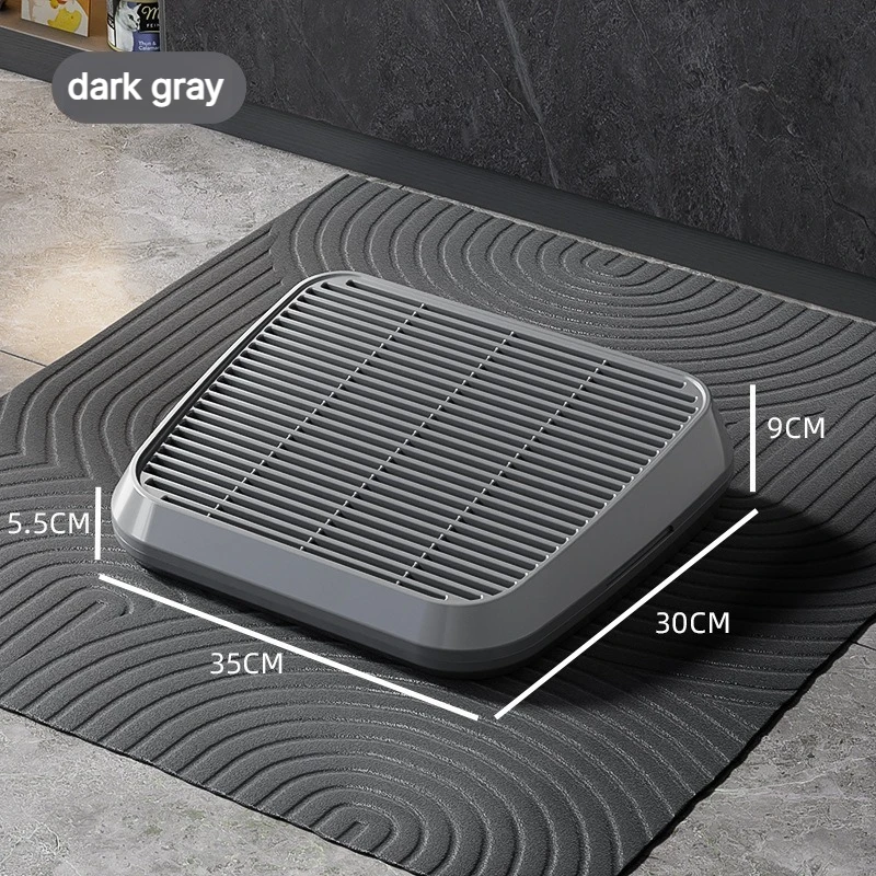 Cats Double Layer Litter Trap Mat Elevated Ramp Tray Filter Function Non‑Slip Two‑Color Design Easy Cleaning Catcher Supplies