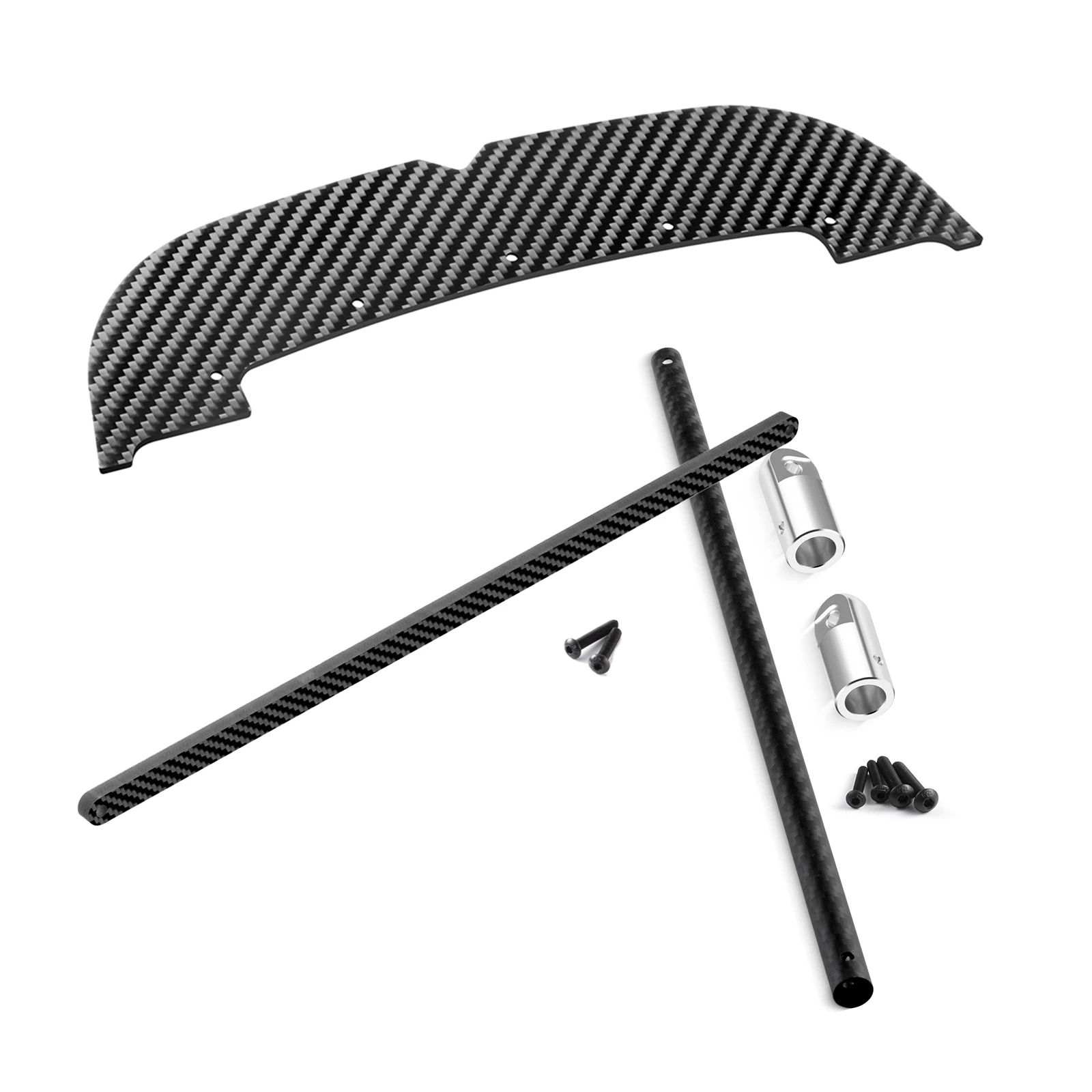 TRINOOD chasis de parachoques de fibra de carbono soporte de chasis central pala delantera para 1/8 ARRMA VENDETTA coche trepador de control remoto piezas de mejora