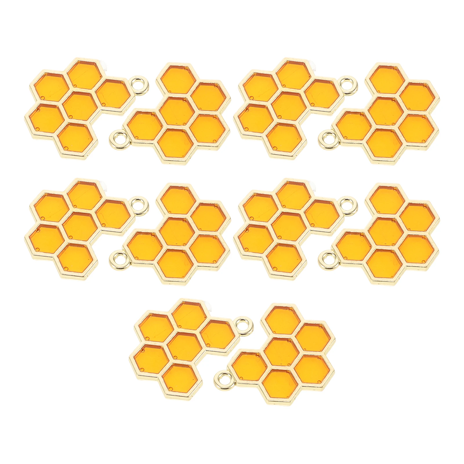 

10pcs Beehive Pendant Alloy Honeycomb Diy Jewelry Making Craft Accessories For Necklace Earrings Bracelet Orange Jewelry Pendant