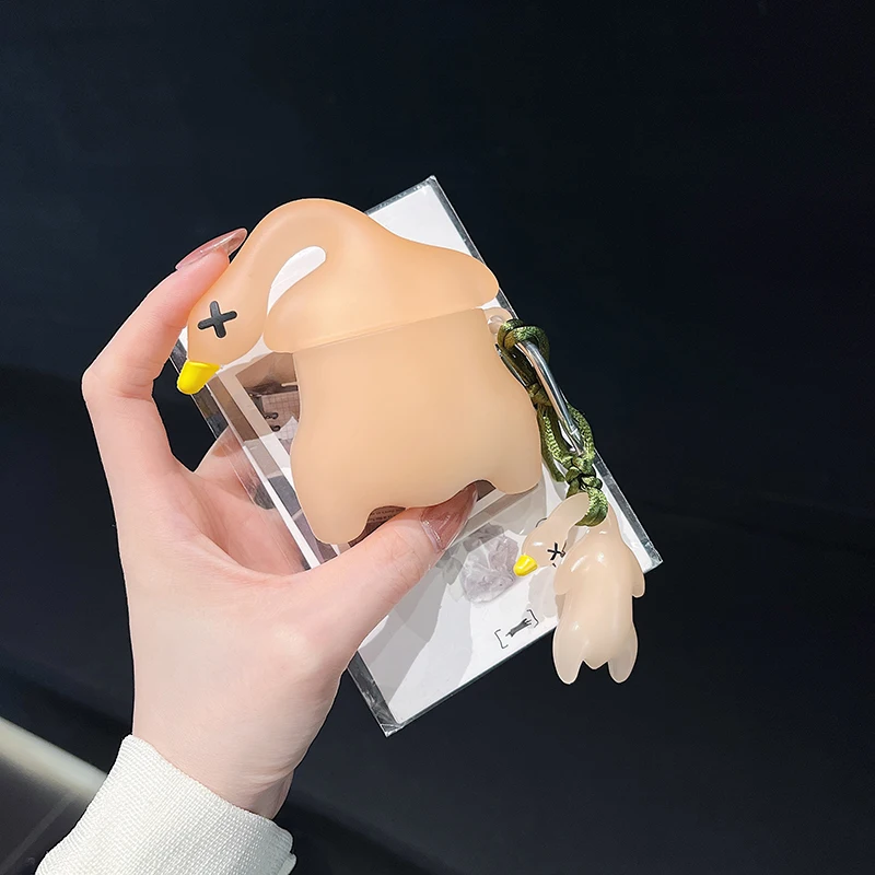 Чехол «Утка» с изменением цвета для Apple Airpods 4, 3, 2, 1 поколения, защитный чехол для AirPods Pro 2-го 1-го поколения Pro2 Creative