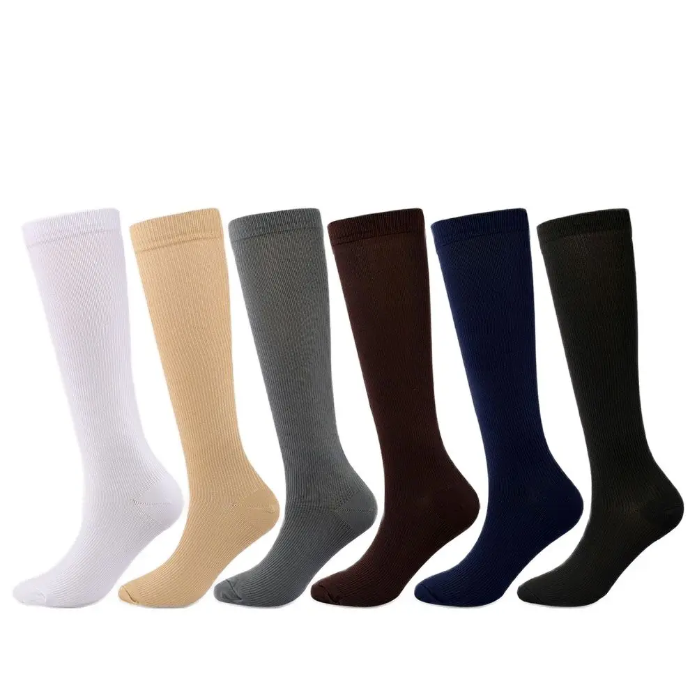 

Flight Travel Anti-Fatigue Knee High Stockings Unisex Compression Socks Blood Circulation Promotion Slimming Socks