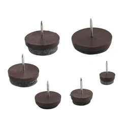 50 Pcs Chair Table Furniture Leg Bottom Feet Glides Nail-On Heavy Duty Felt Pads