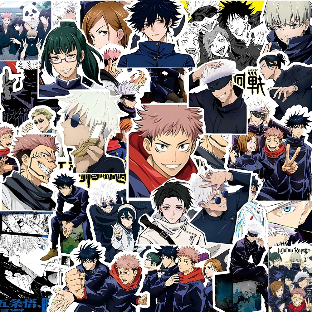 10/30/80 Uds. Pegatinas de Anime Jujutsu Kaisen, Calcomanías de Itadori Yuji y Satoru Gojo para Laptop, Motocicleta, Carcasa de Teléfono, Resistentes al Agua