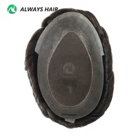 Tupé australiano para hombres, peluca con Base de encaje y PU para hombres, sistema de reemplazo de cabello humano indio, unidad australiana, prótesis de cabello corto para hombres