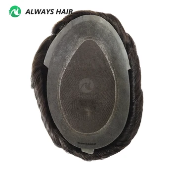 ออสเตรเลีย Toupee ผมวิกผมผู้ชาย 16x24 ซม.20x25 ซม.ลูกไม้ฝรั่งเศสและ PU 5 