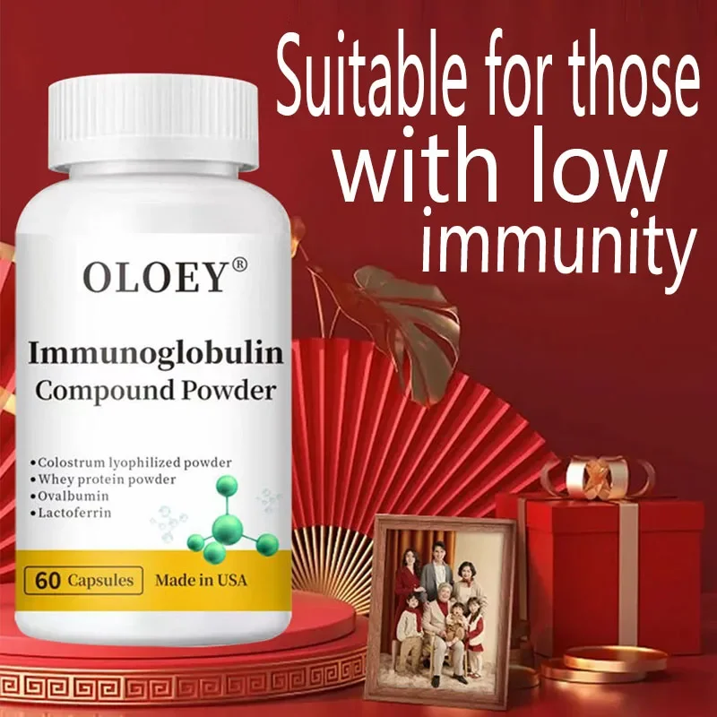 

1 bottle of bovine colostrum immunoglobulin capsules to enhance immunity regulate gut microbiota promote growth development