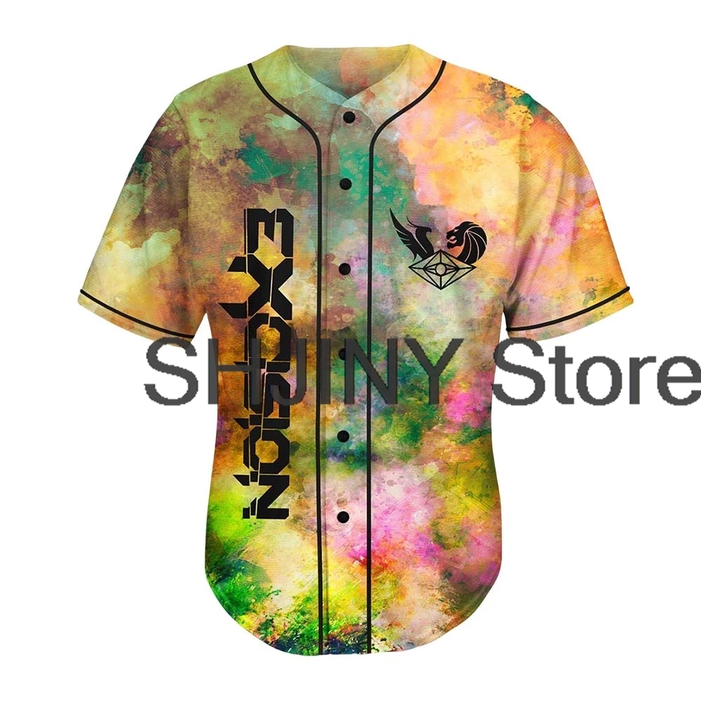 Excision Illenium Seven Lions Slander Superhuman Baseball Jersey For EDM Festivals 2024 Short Sleeve Shirt Women Men Streetwear