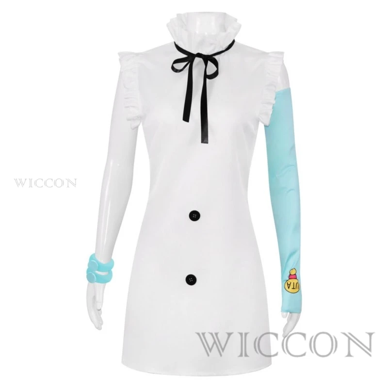 Anime Een Vrede Cosplay Kostuum Film Uta Cosplay Kid Volwassenen Rode Pruik Uniform Jas Oortelefoon Carnaval Party Kerst Volledige Set