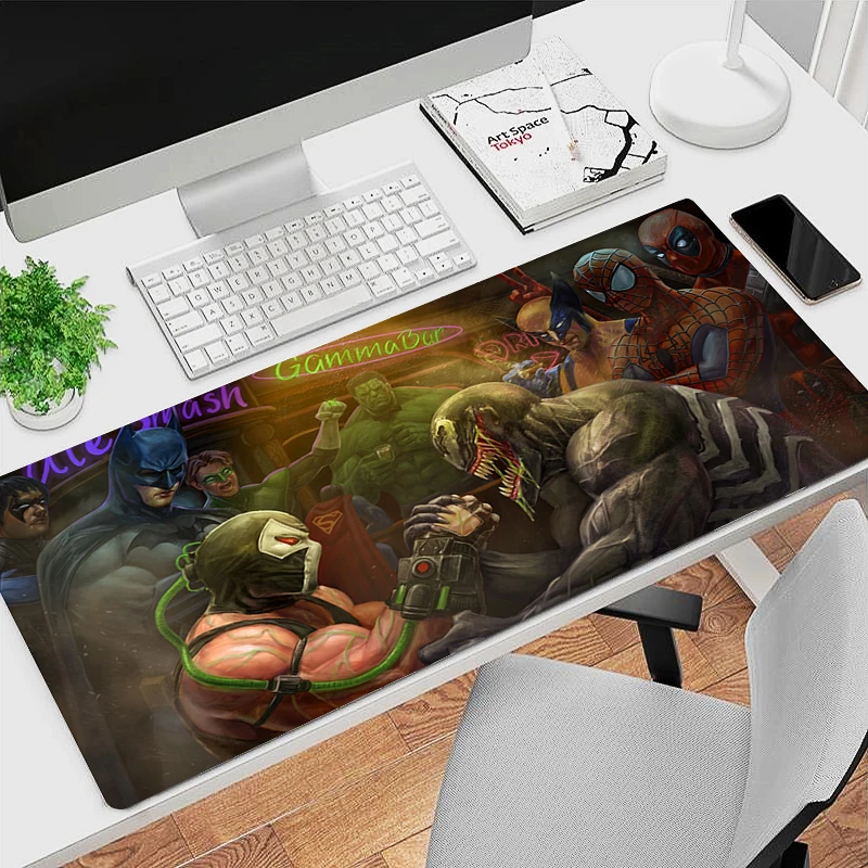 Podkładka pod mysz Marvel Hero do gier klawiatura na laptopa podkładka pod mysz dla graczy akcesoria PC podkład na biurko Anime XXL dywan 900x400