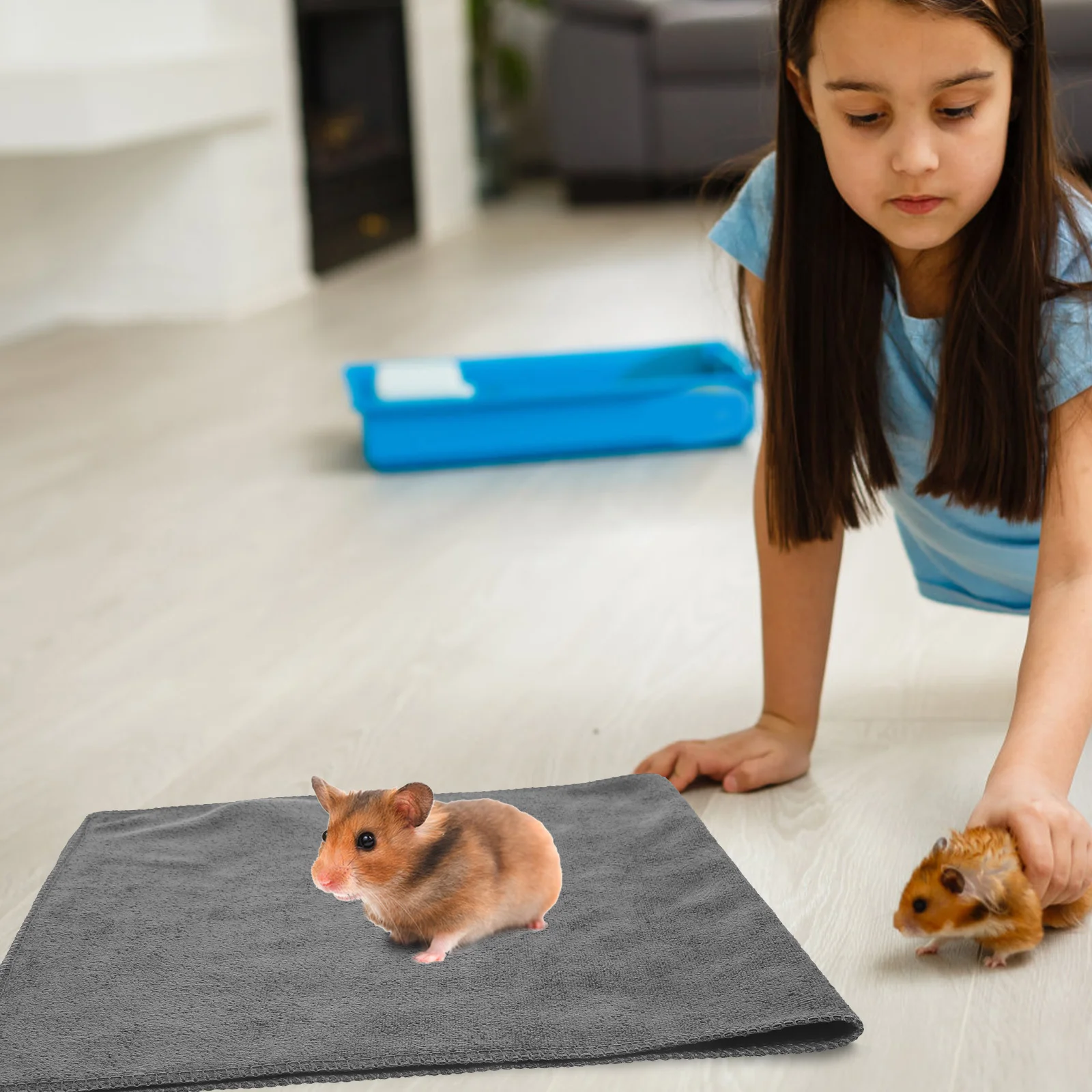 

5pcs Guinea Pig Blanket Small Animal Supplies Cage Bedding Fiber Warm Pad Reusable Pet Bed Easy Clean