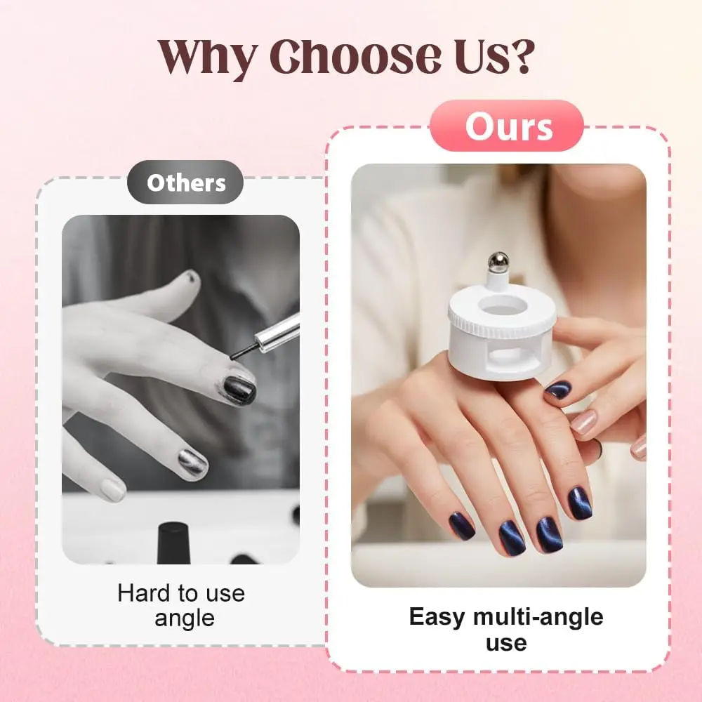 Rotating Cat Eye Nail Magnet 360 Automatic Glass Bead Effect Strong Magnetic Wand for Gel Polish Manicure Art Salon Tools image 4