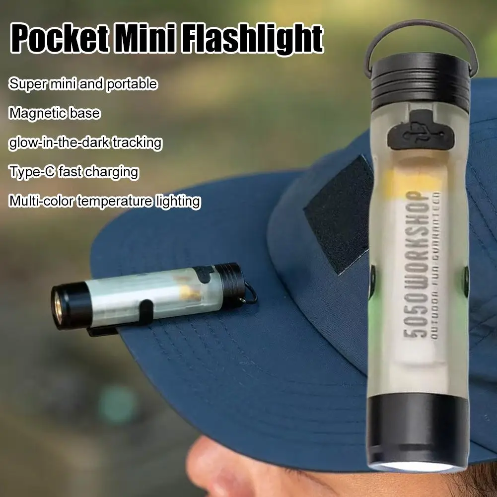 Mini LED Flashlight for Disaster Relief, Long Endurance Emergency Pocket Light with Key Clip, Small Outdoor Survival Lamp image 2