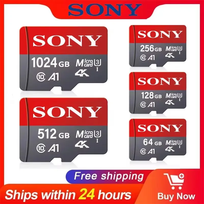 

SONY Micro SD Card Mini Memory Card Class 10 32GB 64GB 128GB 256GB U3 4K High Speed Cartao De Memoria Flash Memory TF Mecard C10