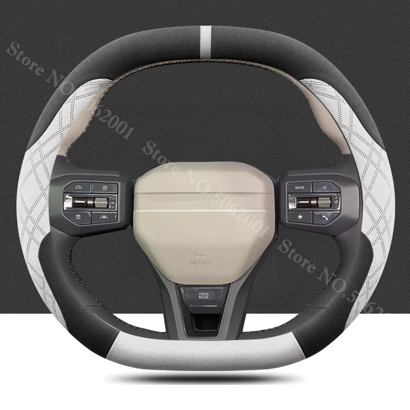 Voor KIA EV2 2025 2026 2027 Dubbele D-vorm Auto Stuurwiel Lederen Beschermhoes Antislip Auto Interieur Decor Accessoires
