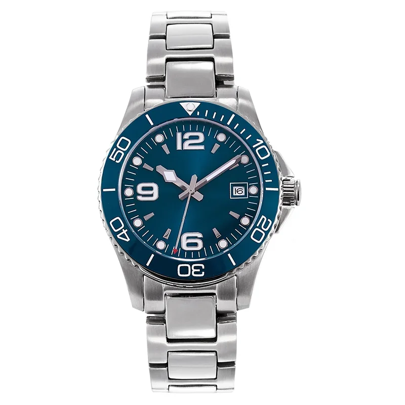 Phylida 40Mm Jam Tangan Penyelam Olahraga Biru Jepang Miyota Jam Tangan Pria Kristal Safir Otomatis untuk Pria Otomatis