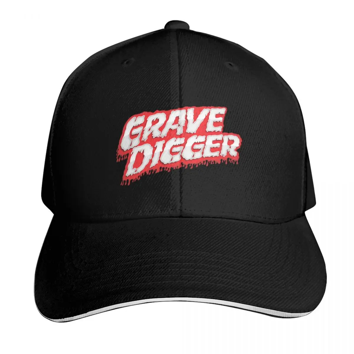 grave digger logo Baseball Cap Snapback Flat Bill Strapback Dad Hat Six Panel Structured Crown